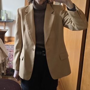 Pendleton Fully Lined Tan 100% Virgin Wool Blazer | 8P